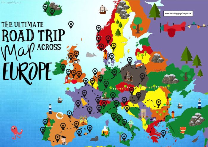 Europe places visit beautiful top go map sight